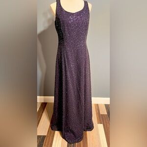 Reggio maxi formal sleeveless sequins purple gown dress Y2K size 10